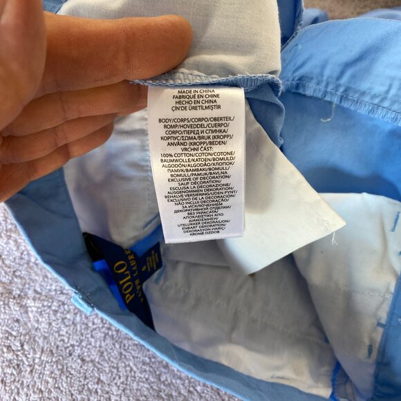 Polo Ralph Lauren Boys Chino Shorts Size 6 Light Blue Cotton Classic Fit - Picture 4 of 4